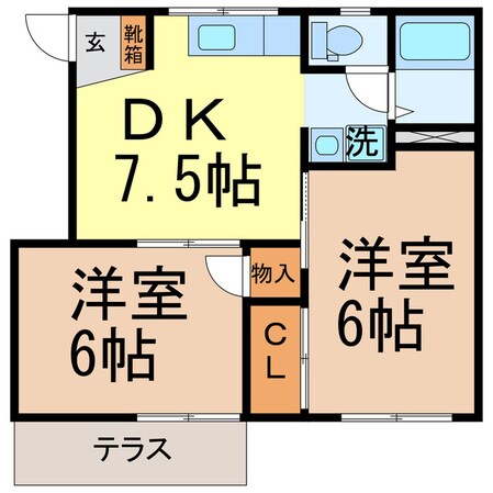 コーポヤマトCの物件間取画像